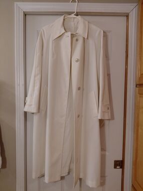 Sears Cream Long Trench Coat